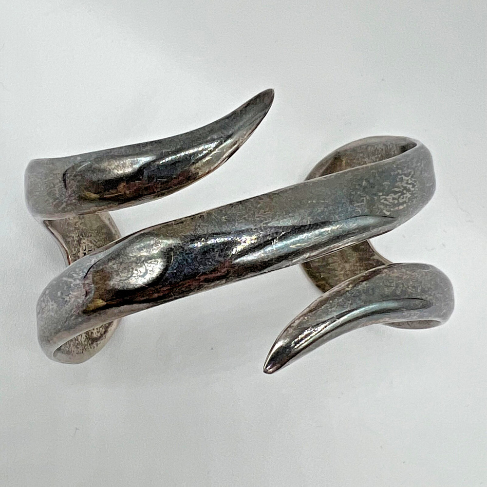 Estate Found Vintage Sterling Silver Cuff Bracelet - 7"